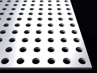 Perforated panel with 19 percent opening 25O46 3D model