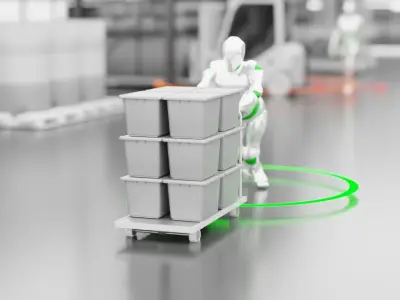 The warehouse in 3D 3D model