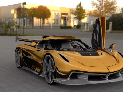 Koenigsegg Jesko 3D model by PIXELCRAZE