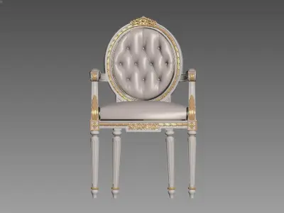 Angelo Cappellini Degas Armchair art 724 PI 3D model