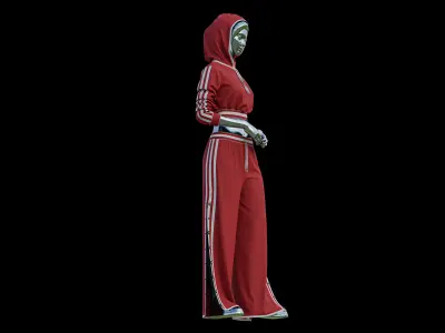 Woman Sportswear 3D Model  Low-poly 3D model
