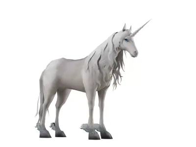 Animated Low-poly Unicorn Low-poly 3D model