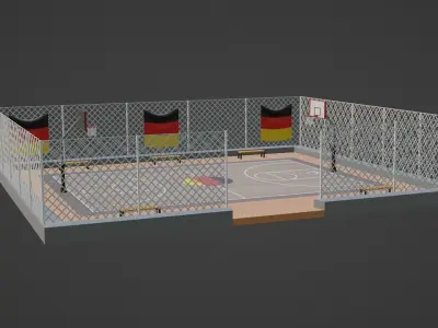 Basketball Stadium - Germany Low-poly 3D model