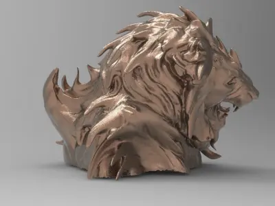 Lion King Roar Bust 3D model