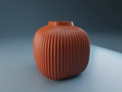 Vase cube pumpikin 3D print model