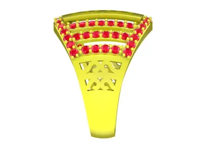 5759 luxury korean diamond women ring  3D print model