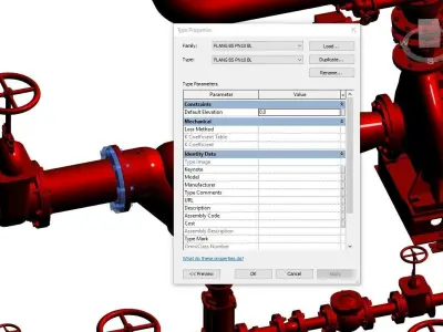 MEP-03-FIRE FIGHTING SYSTEM - Revit Family - 3D model 3D model