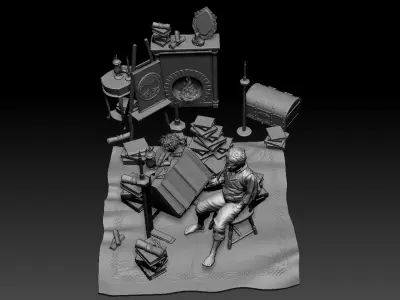 Book Nook Lamp Bag End Bilbo Baggins Lord of the Rings 3D print model