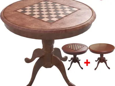 Wooden table - Game Ready - VR AR Low-poly 3D model