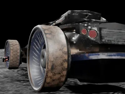 Substance Futuristic Post Apocalyptic Car Low-poly 3D model