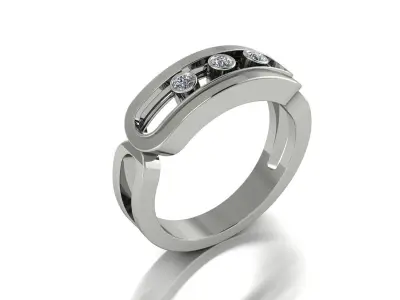 Messika Ring Gold 3D print model buy