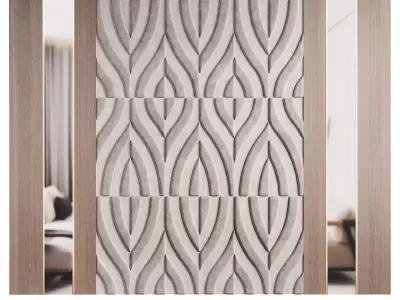 Collection of Decorative wall panel and headboard 3D model