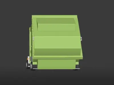 Low Poly Truck Model - Waste Pro Pickup Truck Free low-poly 3D model
