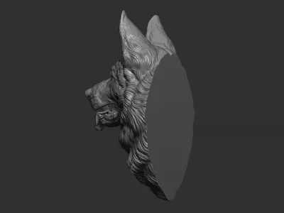 German shepherd dog head 3D print model