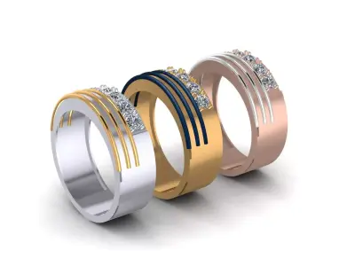 ROUND BRILLIANT DIAMOND RING 3D MODEL 3D print model