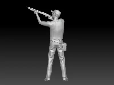 clay pigeon man 1 3D print model