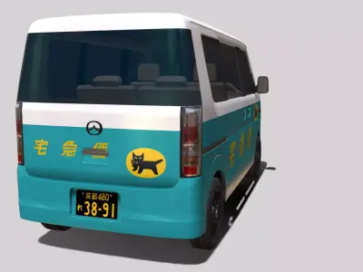 Key Car Mazda Scrum Lowpoly Low-poly 3D model