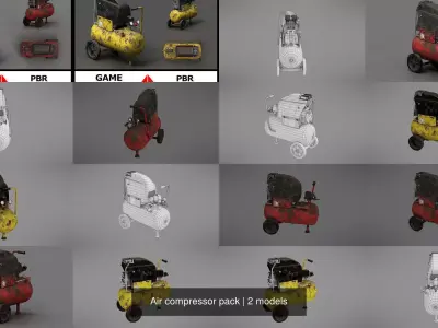 Air compressor pack 3D Model Collection