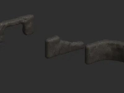 Cave Walls 2 - Base Free low-poly 3D model
