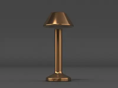 Gold Table Lamp 3D model