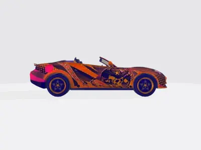 Vehicle Roadster Pursuer Car Low-poly 3D model