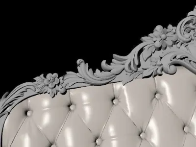 bed headboard 3D model