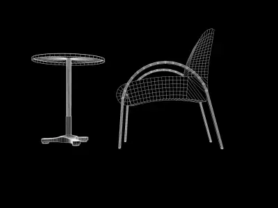 Sofa Carmen Aluminum 3D model