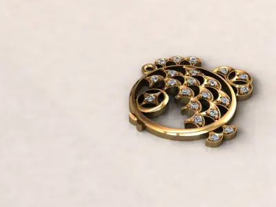 Fish pendant 23 3D print model