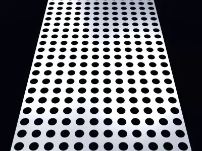 Perforated panel with 33 percent opening 25O69 3D model