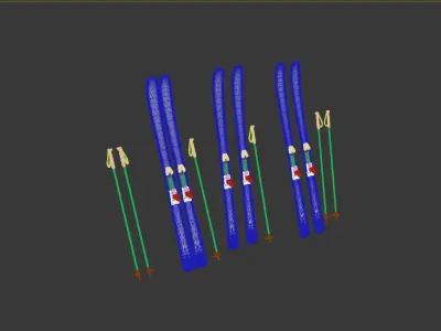 Ski board 3D model