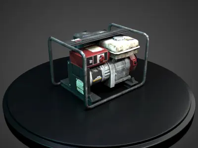 Generator water pump for sims Low-poly 3D model