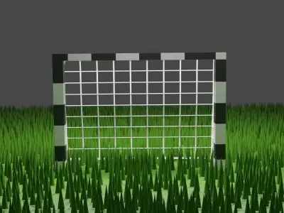 football goal Free low-poly 3D model