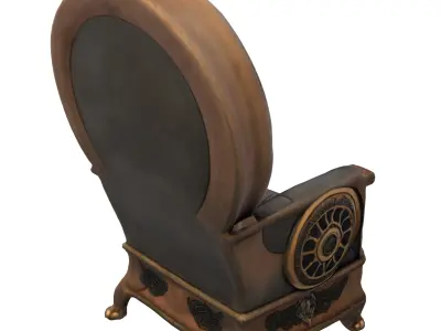 Royal Lion Throne 3D model