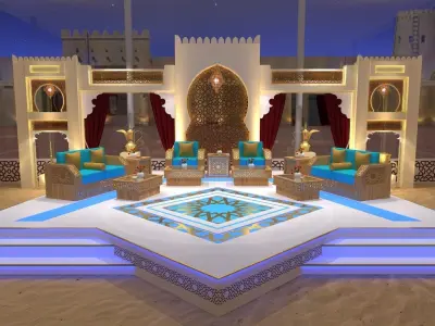 Arabic Stage majlis 3D model