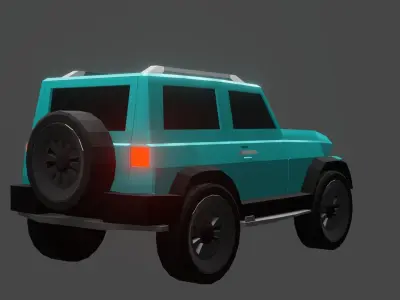 Low-poly SUV samurai Low-poly 3D model