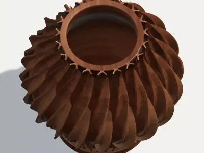 V 3   Flower vase 3D print model