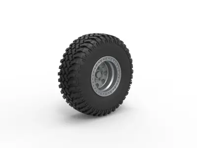 Wheel of Uphill Sand Racing Dragster Scale 1 to 25 3D print model