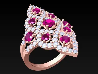 Diamond Ring - Womens Rings - N6509 3D print model