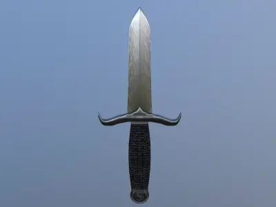 Silver  Dagger  Free 3D model