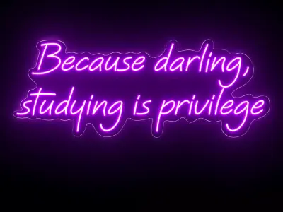 Becouse darling Neon sign 3D model