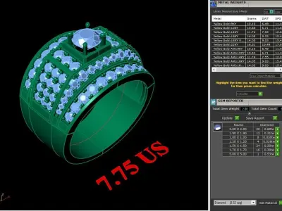 Luxury Men Rings Designs 5MR069 3D print model