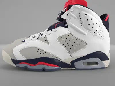 Jordan 6 Retro Tinker PBR Ready Low-poly 3D model