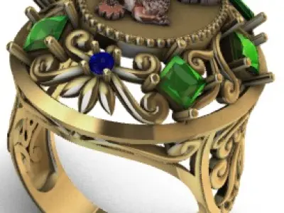 Dragon Rings Texture 3D print model 3D print model