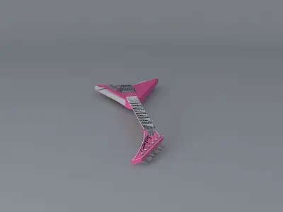 Jackson Custom Shop Vinnie Vincent Model guitar Free 3D model