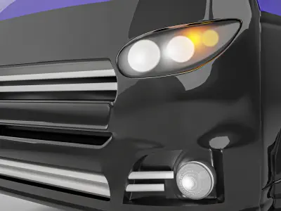 Minibus Van Low-poly 3D model