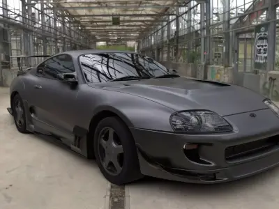Toyota Supra v2 Low-poly 3D model