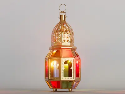 Arabian Lantern Low-poly 3D model