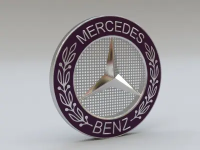 Mercedes logo set 3D model