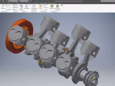 V8 Engine Crankshaft 3D Model  3D model