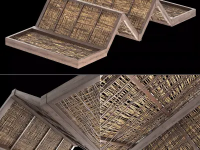 Ceiling branch canopy decor n1 3D model